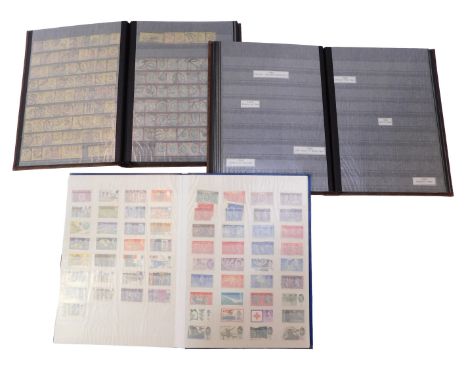 Philately. A collection of pre decimal world and UK stamps, postally used penny reds, Olympic Games 1940s stamps, etc., enclo