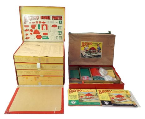 A Bayko building set, boxed, together with a Bayko spare parts box. 