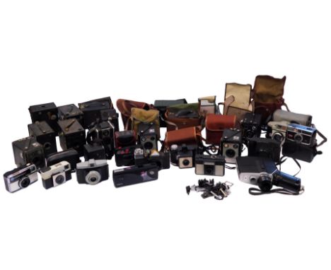 Various cameras, to include box cameras, Coronet D-20, Imperial Portrait camera, Kodak Six-20 Brownie C, etc. 