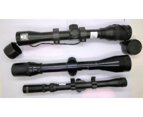 Three rifle scopes. P&amp;P Group 1 (£14+VAT for the first lot and £1+VAT for subsequent lots) 