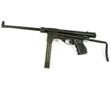 Belgian Vigneron SMG, old spec deactivated retaining full moving parts, with deactivation certificate. P&amp;P Group 3 (£25+V