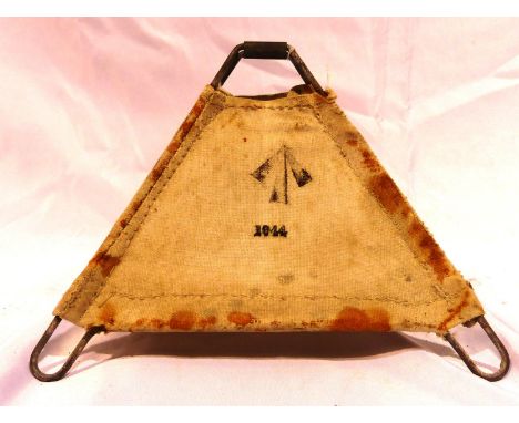 British WWII canvas mine marker, wire framed and dated 1944. P&amp;P Group 1 (£14+VAT for the first lot and £1+VAT for subseq