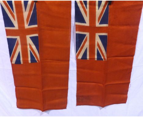 Two cotton naval ensigns, each 89 x 46 cm. P&amp;P Group 1 (£14+VAT for the first lot and £1+VAT for subsequent lots) 