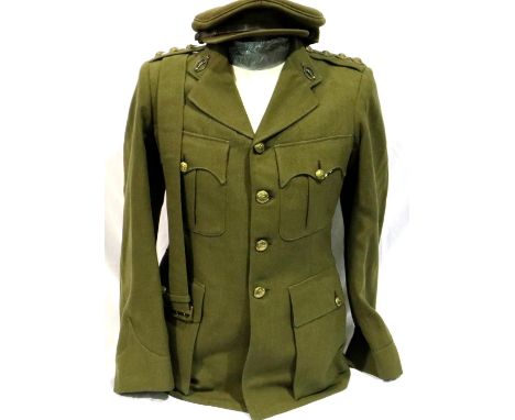 British WWII or similar period Royal Corps of Signals uniform tunic, badged to the rank of Captain, approximate size M. P&amp