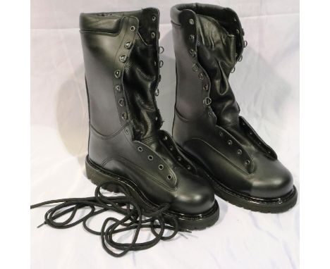 Six pairs of new leather Italian military boots, mixed sizes. P&amp;P Group 3 (£25+VAT for the first lot and £5+VAT for subse