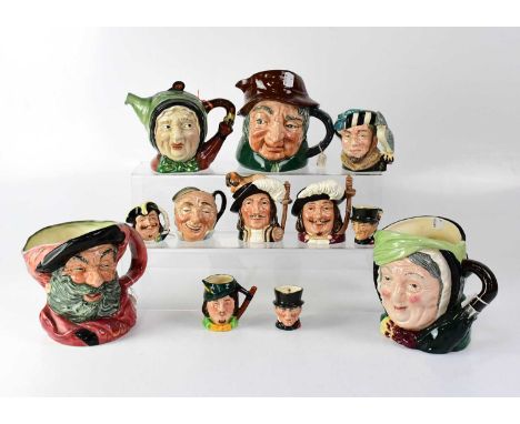 ROYAL DOULTON; a quantity of character jugs to include 'Farmer John', 'Falstaff', D6337 'Uncle Tom Cobbleigh', D5528 'Sairey 