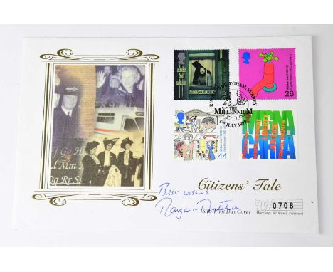 MARGARET THATCHER; a first day cover signed by the former Prime Minister.Condition Report: - We have not authenticated this s
