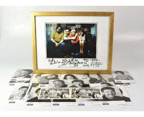 A signed photographic print of the Royle Family, to include Caroline Ahearne, Craig Cash, Sue Johnson, Ricky Tomlinson and Ra