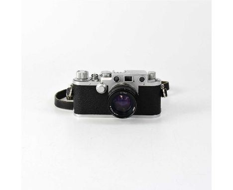 LEICA; a IIIf 35mm rangefinder camera, serial number 639969, fitted with a Jupiter 8 2/50 lens.Condition Report: - Good cosme