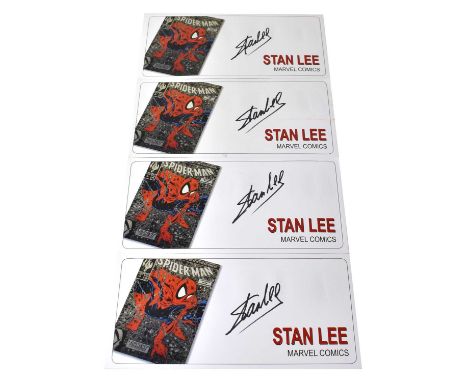 STAN LEE; four signed first day covers (4).Condition Report: - We have not authenticated these signatures, please satisfy you