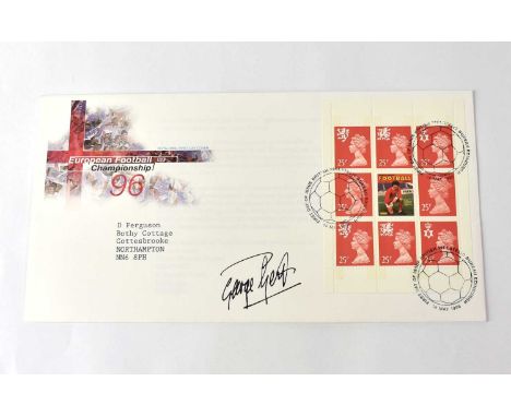 GEORGE BEST; a first day cover signed by the footballer.Condition Report: - We have not authenticated this signature, please 