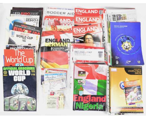 Approximately seventy football programmes, including twelve World Cup and European Championship programmes, a collection of v