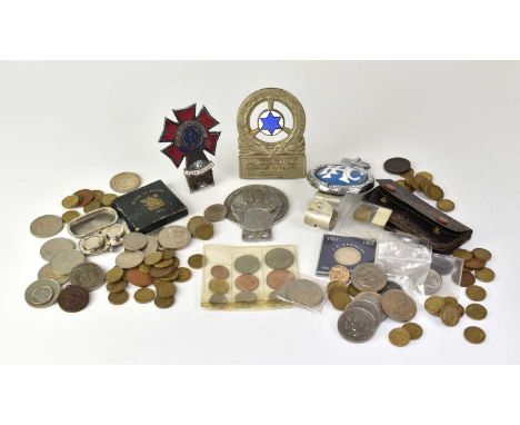 Vintage car badges including RAC, Automobile Club and Touring Association of Israel examples, two others, also a quantity of 