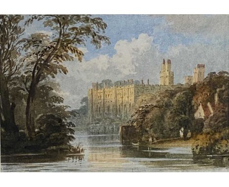 John Varley OWS (British 1778 – 1842) Warwick Castle, watercolour, 12.5 x 18 cm, frame 30 x 35 cmProvenance: Collection of Pe