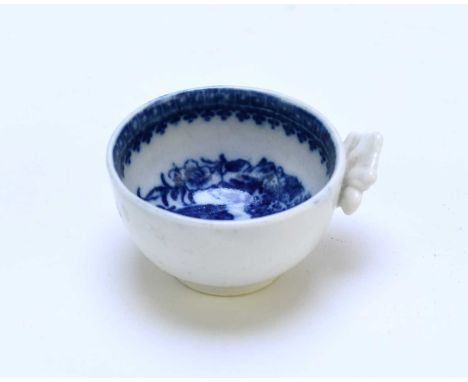 A Caughley 'Fisherman' or 'Pleasure Boat' taster or 'caddy spoon'circa 1785-90transfer-printed in underglaze blue, of deep bo