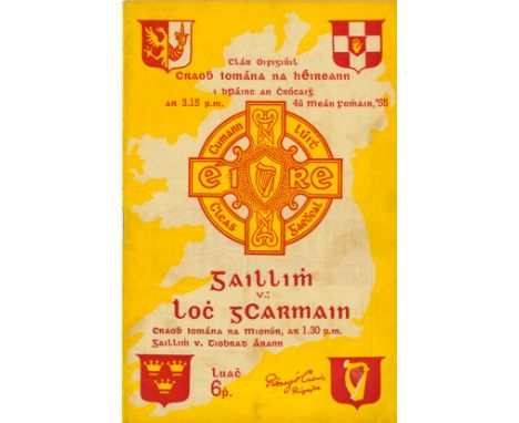 Wexford's First All-Ireland TitleG.A.A. - Hurling 1955, Official Programme, All-Ireland Hurling Final, Galway v. Wexford, at 