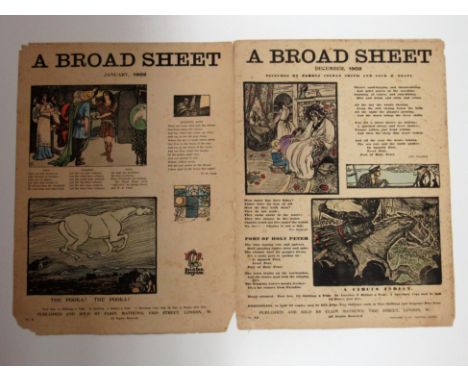 The Yeats BroadsheetsYeats (Jack B.) & Pamela Colman Smith A Broadsheet. Nos 1 -12, First Year complete, Jan. - Dec. 1902. Fo