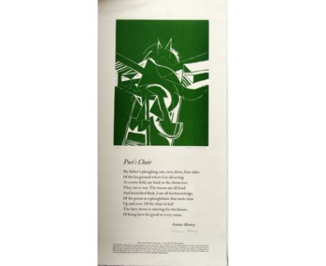 Heaney (S.) Poets Chair, a broadside, Massachusetts (Bow & Arrow Press) 1993, Signed by the Author, ptd. by hand, 16 (100) Co