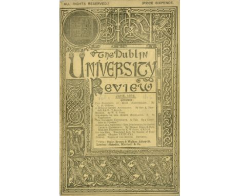 First Published Edition of MosadaYeats (W.B.).  The Dublin University Review, issue for June  1886, containing the  first pri