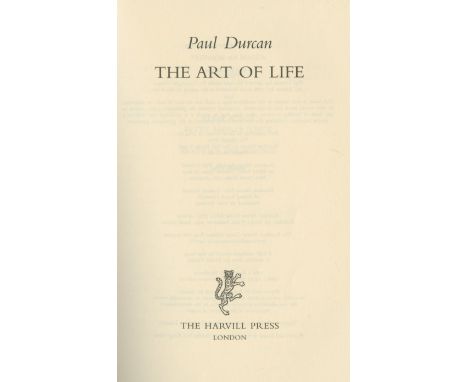 Limited Edition of 100 CopiesDurcan (Paul) The Art of Life, 8vo, L. (Hanvill Press) 2004, Special Ltd. Edn., 48 (100), full l
