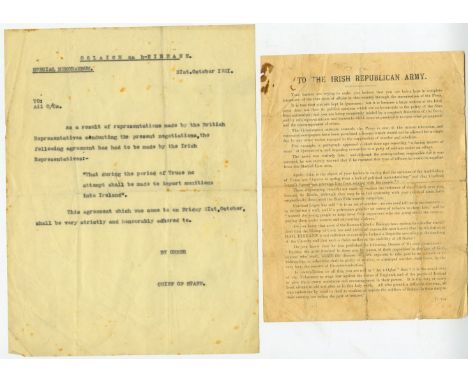 "Be Sure That They Will Leave You to Your Fate"Oglaigh na hEireann: Special Memorandum - 31.Oct. 1921, by Order Chief of Staf