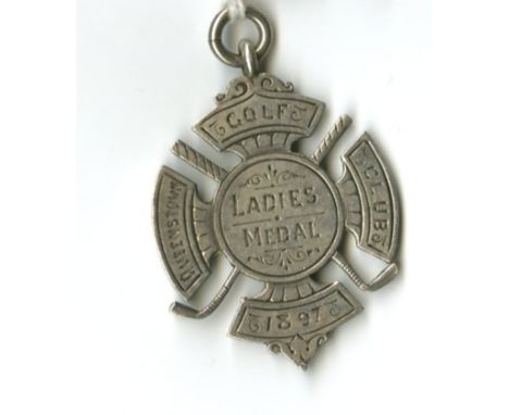 Co. Cork, Queenstown Golf Club, 1897Medal: Golf, Cork.  A shaped silver Medal, the obverse inscribed "Queenstown Golf Club 18