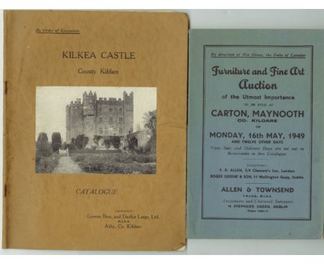  Co. Kildare - Green Bros. & Duthie Large, Catalogue of The Entire Contents of Kilkea Castle, nr. Athy Co. Kildare; ... by Or