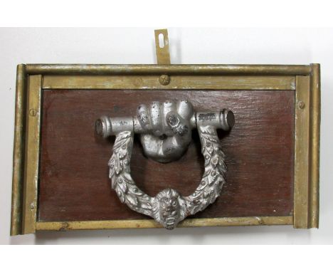 The Original Door Knocker from Galway Gaol[Mayo's Flying Column], A heavy cast iron door Knocker modelled as a hand grabbing 