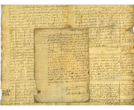 Two ALS Letters Re The 17th Century Iron Mines at EnniscorthyCo. Wexford Manuscript: Ironworks were established at Enniscorth