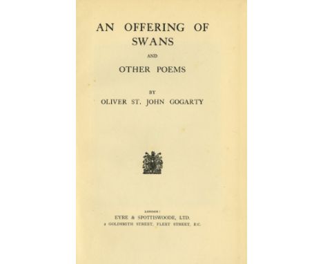 Signed Presentation Copy to George RussellGogarty (Oliver St. John) An Offering of Swans, and Other Poems. Roy 8vo L. (Eyre &