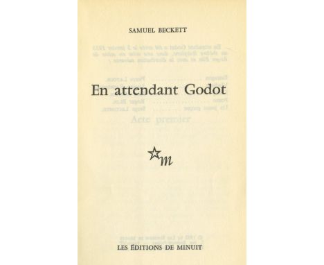 Beckett (Samuel).  En Attendant Godot.  Paris, Les Editions de Minuit, two issues in wrs, one dated 1968, the other 330th Tho