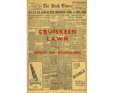With Autographed Note from Author loosely InsertedO'Brian (Flann) [pseud. Brian O'Nolan] Cruiskeen Lawn, by Myles na gCopelee