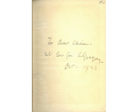Signed Presentation Copy to Robert BartonGregory (Lady A.) Three Wonder Plays, 8vo L. (Putnam) n.d. First Collected Edn., ori