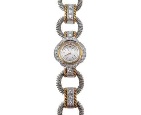 Piaget, Ref. 2101,   Lady's two colour gold coloured and diamond cocktail watch, no. 119974, circa 1965   Movement: Cal. 6N1,