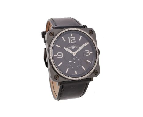 Bell &amp; Ross, Ref. BRS-98,   Ceramic and stainless steel wrist watch, no. BCS-00301, circa 2011   Movement: Cal. ETA 980.1