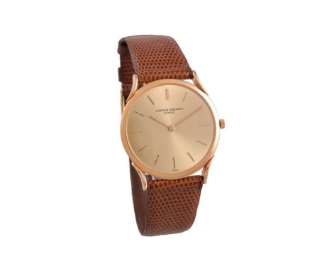 Vacheron Constantin, Ref. 4961, Gold coloured slim wrist watch, no. 351265, circa 1960   Movement: Cal. 1003, manual wind, 17