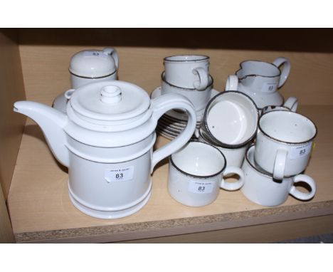 A Midwinter Stonehenge "Creation" teaset for six, including six cups, saucers, teapot, milk jug and sugar bowl, and a Portmei