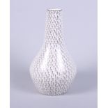 A 1950s Midwinter "Clayburn" vase by Jessie Tait, decorated black and white pattern
