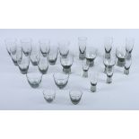 A collection of Holmegaard glass, designed by Per Lutken, styles "Canada" and "Copenhagen", in a