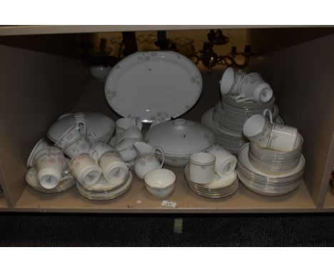 A selection of Royal Doulton 'Twilight Rose' including tureen, plates, cups and saucers etc.