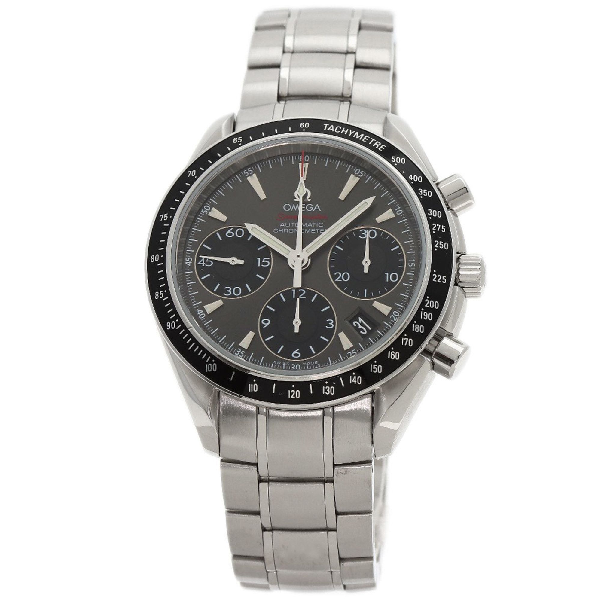 OMEGA 323.30.40.40.06.001 Speedmaster Date Watch Stainless Steel SS Men's