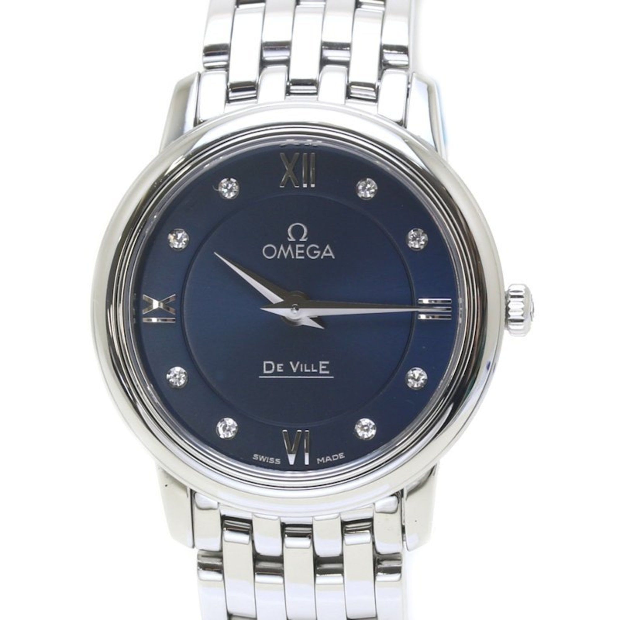OMEGA De Ville Prestige 424.10.27.60.53.001 8P Diamond Stainless Steel Ladies 39862 Watch