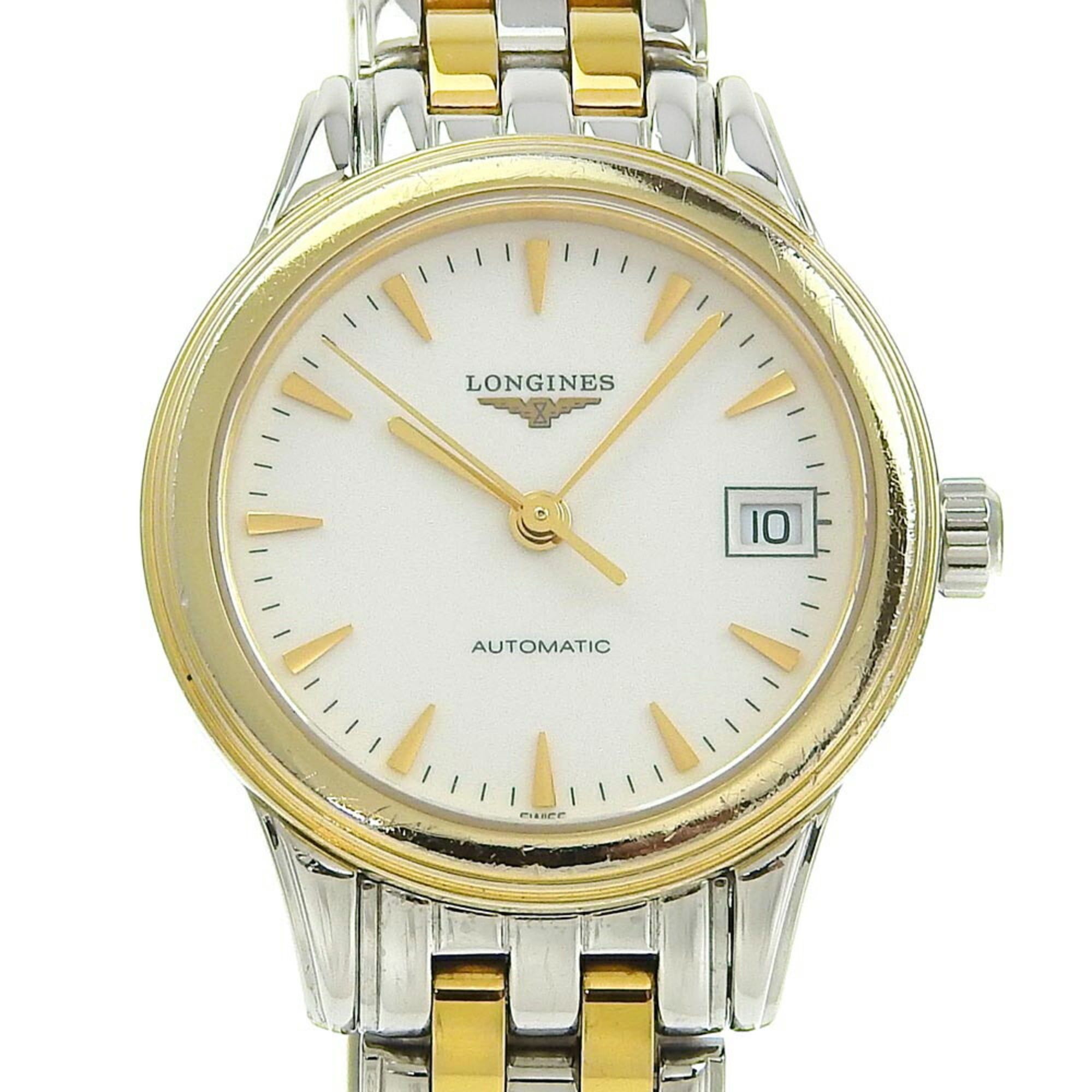 LONGINES Watch, Combi, cal.592.2, L4.274.3, Stainless Steel, Gold, Automatic, Analog Display, White