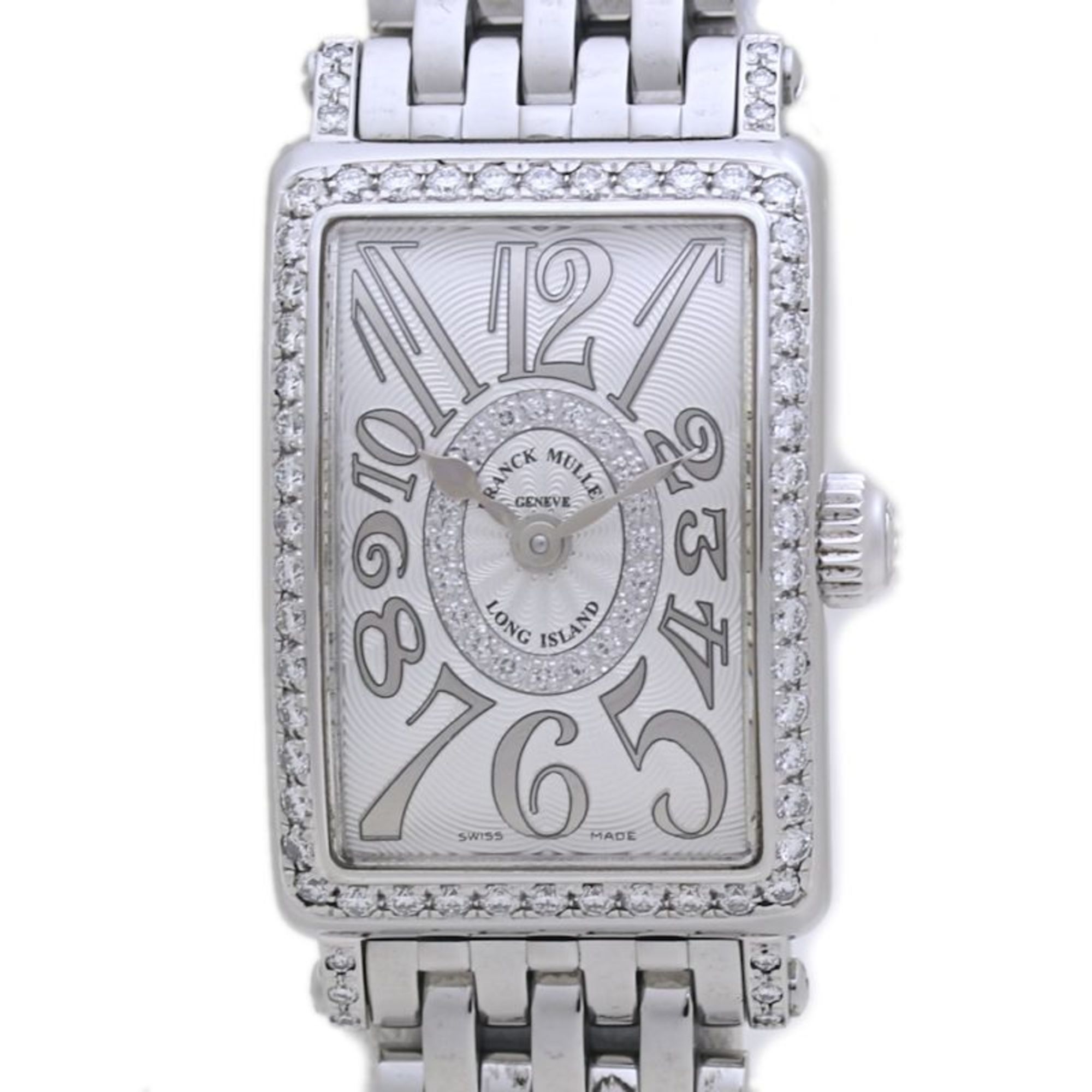 FRANCK MULLER Long Island Petite Relief Diamond 802 REL D 1R AC Women's Watch, Stainless Steel 40160