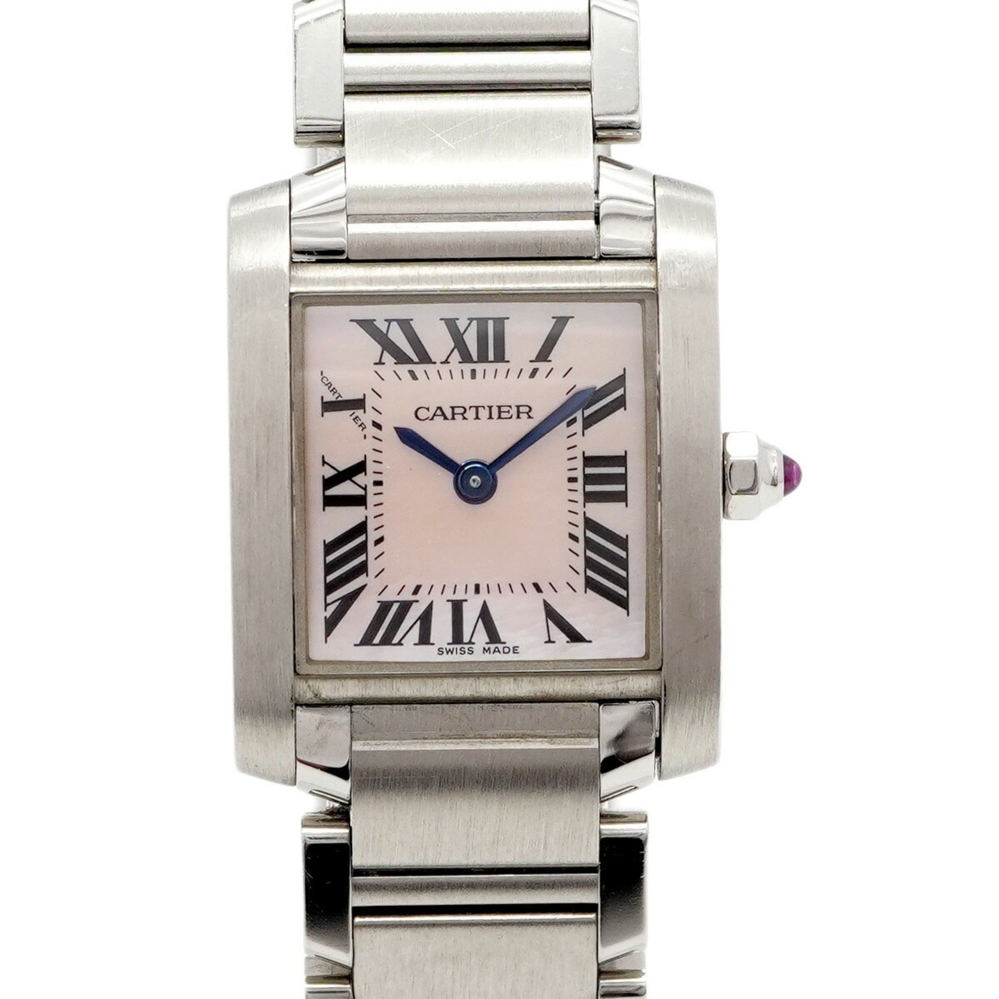 Cartier Tank Française SM W51028Q3 Pink Dial Women's Watch