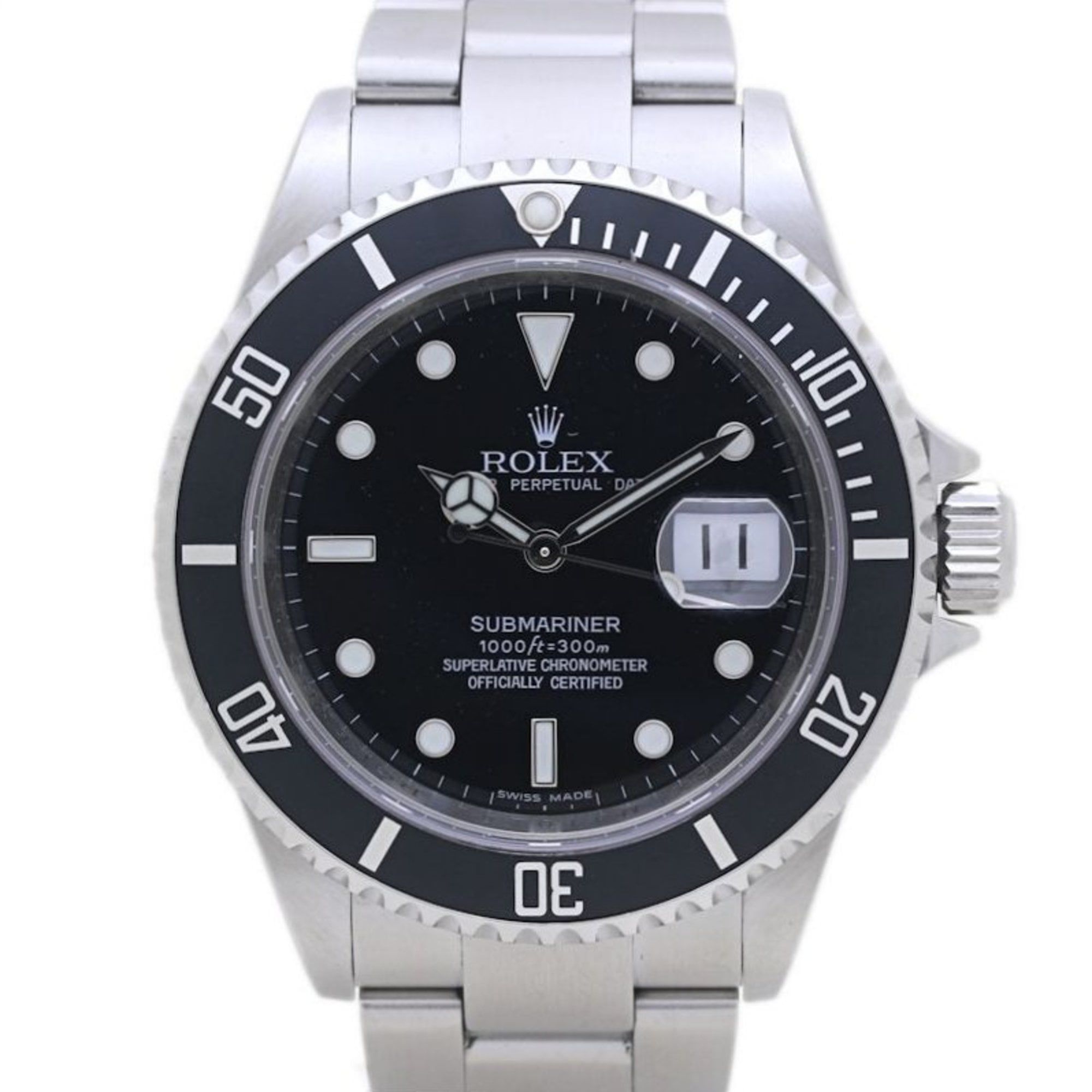 ROLEX Rolex Submariner Date 16610 Men's Stainless Steel Watch 40127