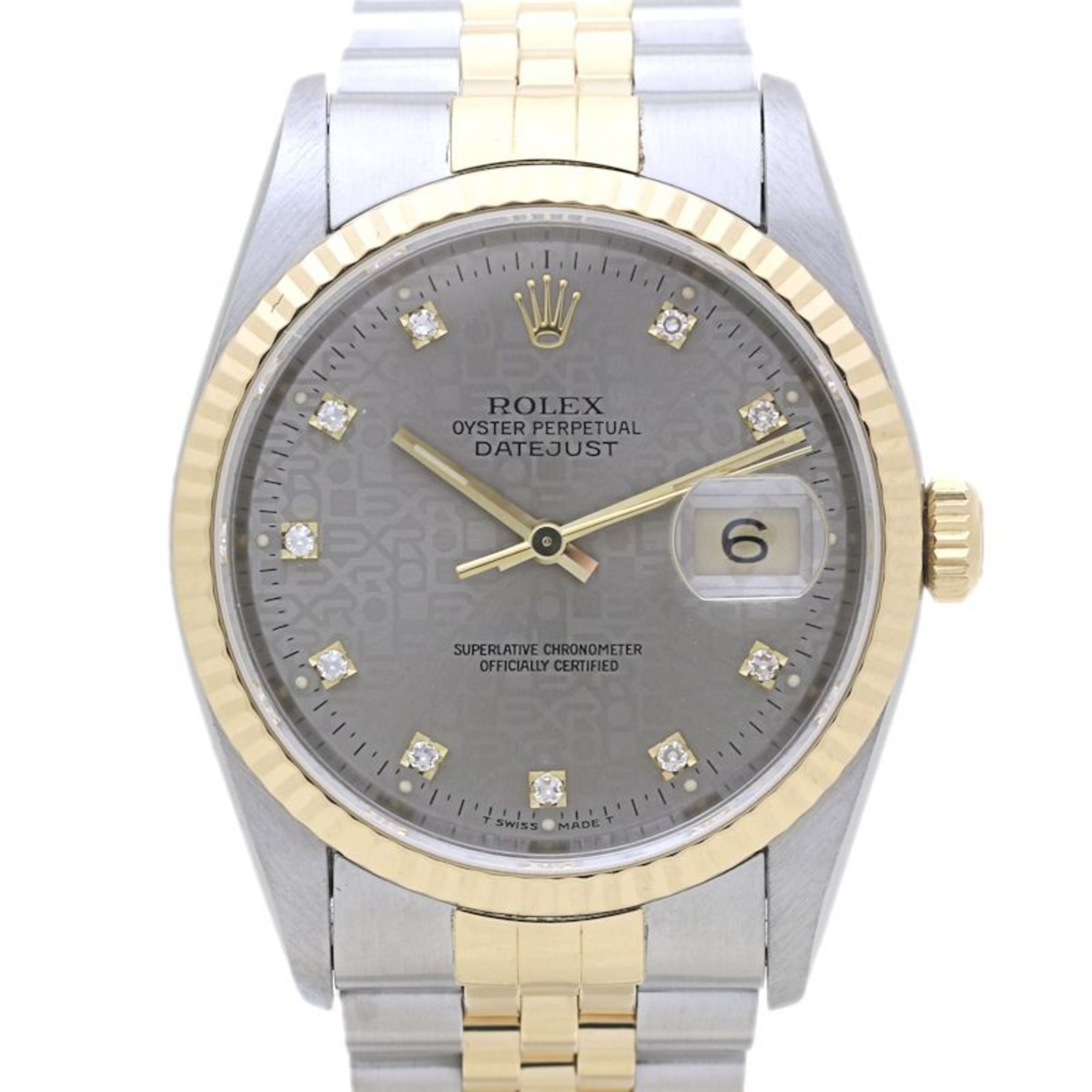 ROLEX Rolex Datejust 16233G with 10 Diamonds, X Series, Men's Watch, 18K Yellow Gold and Stainless S