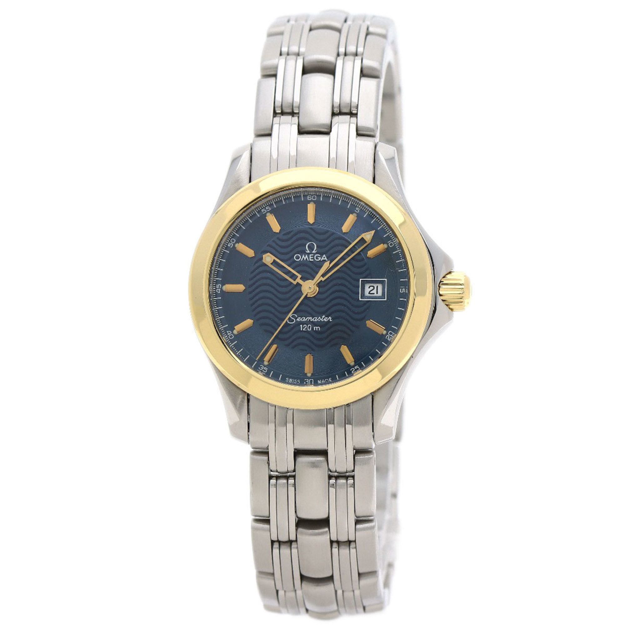 Omega 2371.81 Seamaster Watch Stainless Steel SS 18KYG Women's
