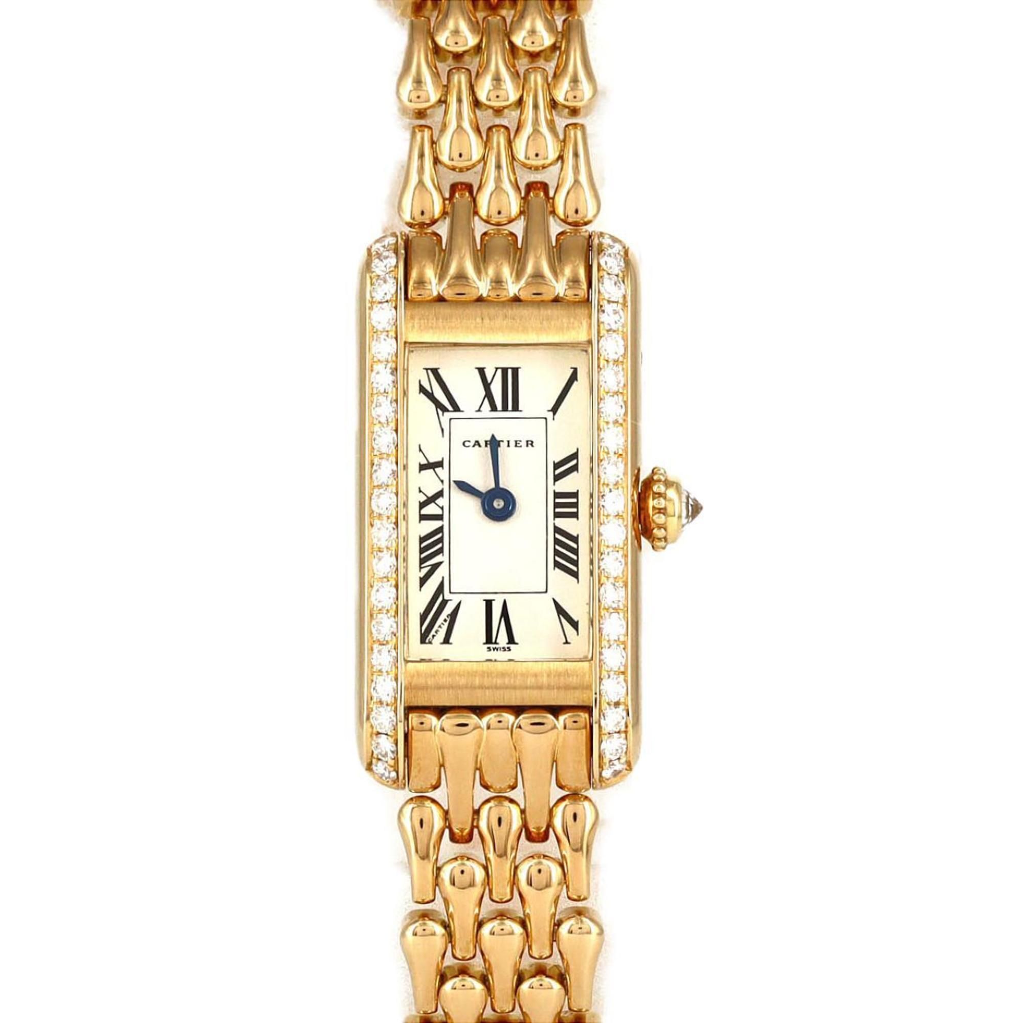 Cartier Tank Alonge YG D WB3005K3 Quartz Watch