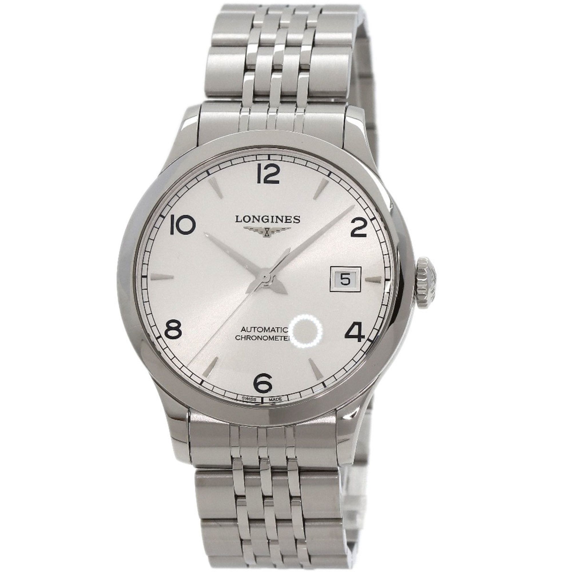 Longines L2.820.4.76.6 Record Watch, Stainless Steel, Men's